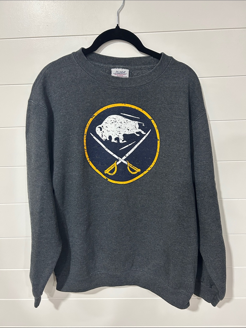Charcoal Crewneck Buffalo Sabres Sweatshirt